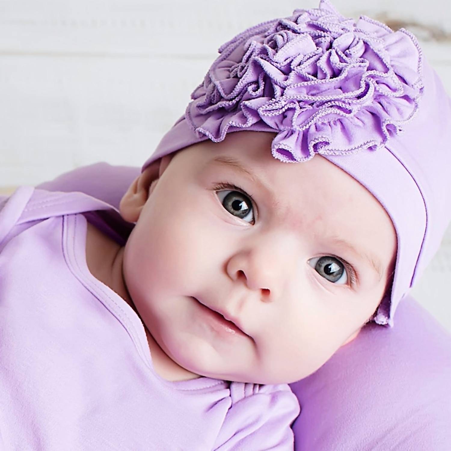 New Lemon Loves Layette Bijou Hat In Sheer Lilac